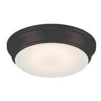 Nuvo Lighting 13" 18 watt 120 volt 3000K Natural White Mahogany Bronze Frosted Glass Shade LED Ceiling Light Fixture