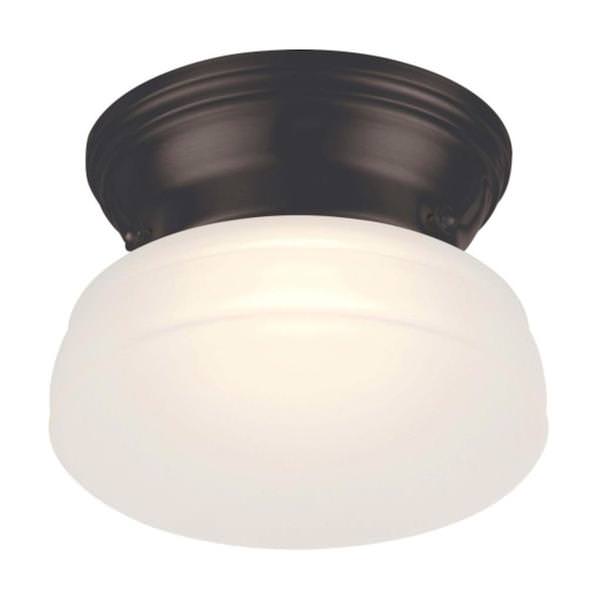 12 watt 120 volt 6" Mahogany Bronze Frosted Glass Shade LED Ceiling Light Fixture