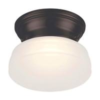 Nuvo Lighting 12 watt 120 volt 6" Mahogany Bronze Frosted Glass Shade LED Ceiling Light Fixture