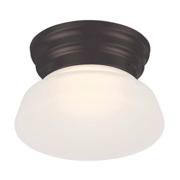 12 watt 120 volt 6" Mahogany Bronze Frosted Glass Shade LED Ceiling Light Fixture