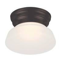 Nuvo Lighting 12 watt 120 volt 6" Mahogany Bronze Frosted Glass Shade LED Ceiling Light Fixture
