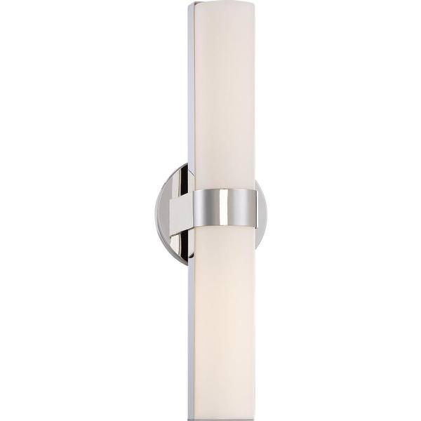 2 Module 20 watt 120 volt 3000K Polished Nickel Dimmable LED Vanity Light