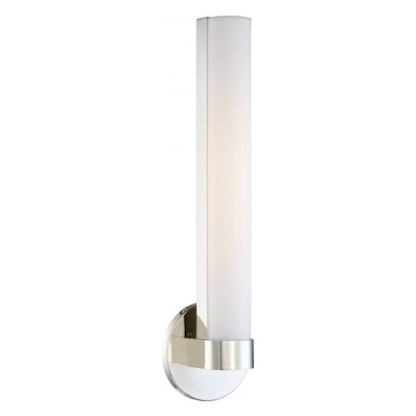 1 Module Polished Nickel White Acrylic Shade Wall Light Fixture