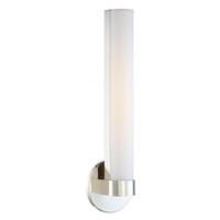 View 1 Module Polished Nickel White Acrylic Shade Wall Light Fixture