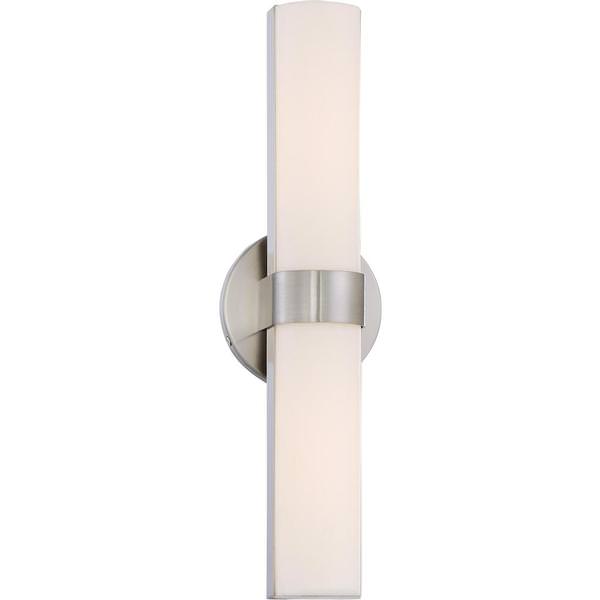 2 Module 20 watt 120 volt 3000K Brushed Nickel Dimmable LED Vanity Light