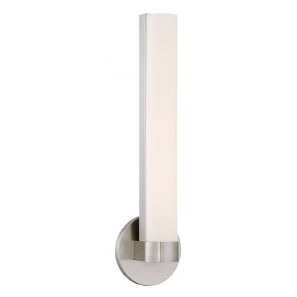 1 Module Brushed Nickel White Acrylic Shade Wall Light Fixture