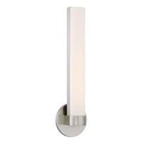 View 1 Module Brushed Nickel White Acrylic Shade Wall Light Fixture