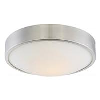Nuvo Lighting 13" 16 watt 120 volt Brushed Nickel White Glass Shade LED Ceiling Light Fixture