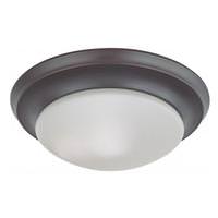 Nuvo Lighting 12" 18 watt 120/277 volt 3000K Mahogany Bronze Frosted Glass Shade Dimmable LED Ceiling Light Fixture