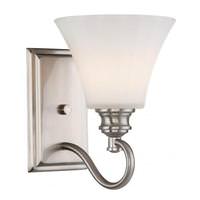 Nuvo Lighting 1 Light Brushed Nickel Frosted Fluted Glass Shade Wall Light Fixture