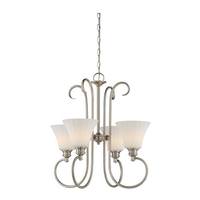 View 4 Light 48 watt 3000K Natural White Brushed Nickel Dimmable LED Chandelier