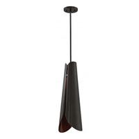 View 1 Light Bronze Copper Accent LED Pendant Light Fixture