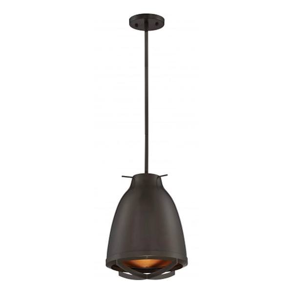 1 Light Dark Bronze Copper Accent LED Pendant Light Fixture