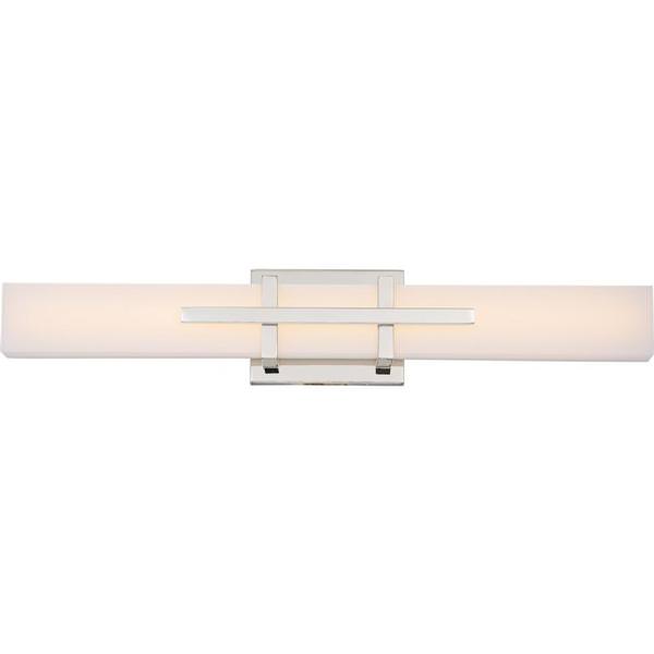 1 Module 26 watt 120 volt 3000K Polished Nickel Dimmable LED Wall Light