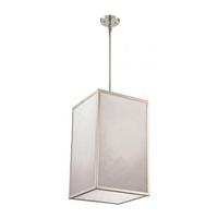 View 1 Light Brushed Nickel Gray Marbleized Acrylic Panels LED Pendant Light Fixture