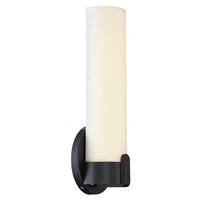 View 1 Module LED Aged Bronze Trim White Acrylic Lens Shade Single Wall Sconce Light Fixture