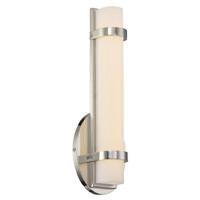 Nuvo Lighting 1 Module Polished Nickel Trim White Acrylic Lens Shade Single Wall Sconce Light Fixture