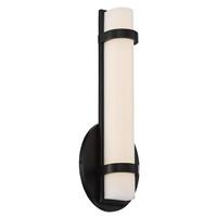 View 1 Module Aged Bronze Trim White Acrylic Lens Shade Single Wall Sconce Light Fixture