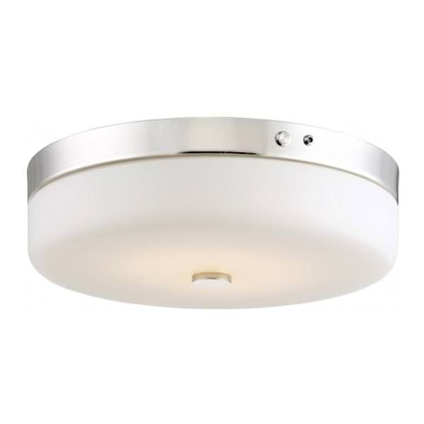 20 watt 120/277 volt 15" 3000K Polished Nickel LED Ceiling Light Fixture