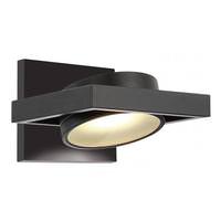 Nuvo Lighting 1 Light LED Textured Black Opaque Glass Shade Pivoting Head Wall Sconce Light Fixture
