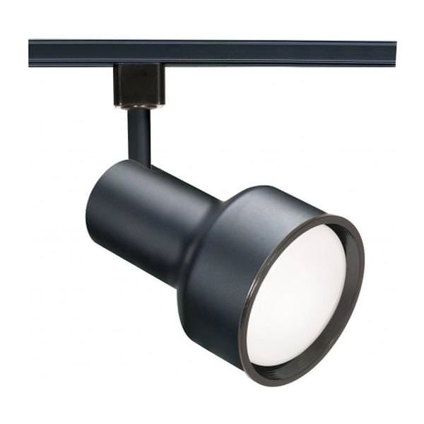 1 Light Black Step Cylinder Track Lighting Head