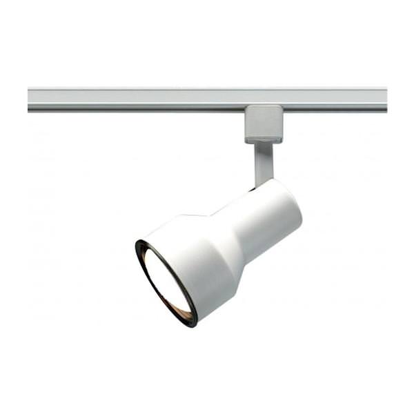 1 Light White Step Cylinder Track Lighting Head