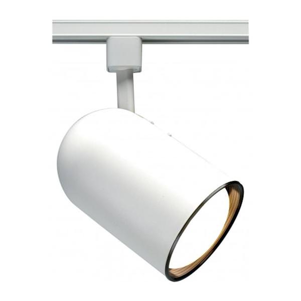 1 Light White Bullet Cylinder Track Lighting Head