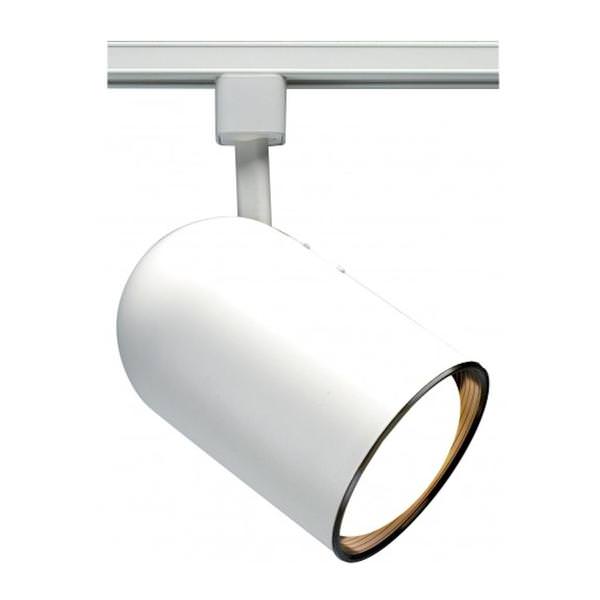 1 Light White Bullet Cylinder Track Lighting Head