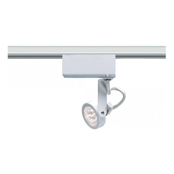 1 Light White Gimbal Ring Track Lighting Head