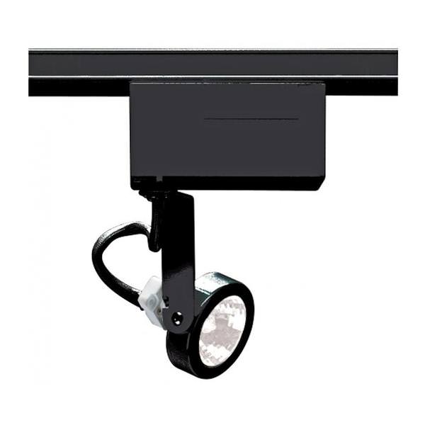1 Light Black Gimbal Ring Track Lighting Head