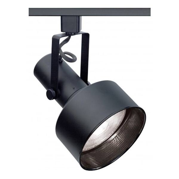1 Light Black Step Cylinder Track Lighting Head