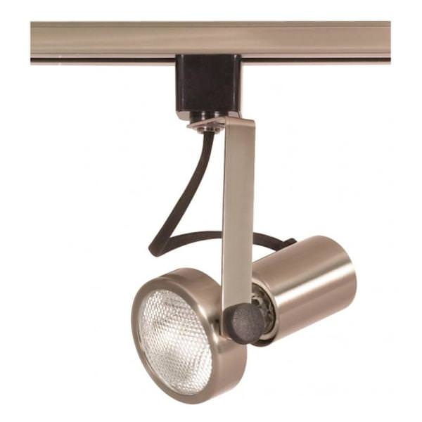 1 Light Brushed Nickel Gimbal Ring Track Lighting Head