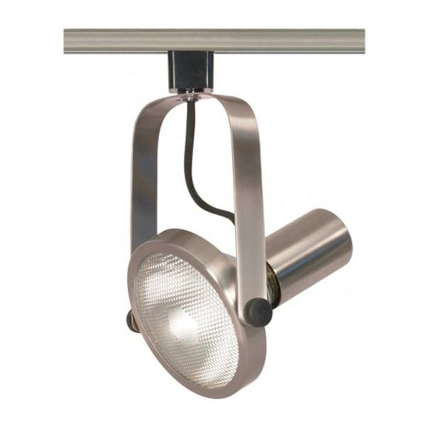 1 Light Brushed Nickel Gimbal Ring Track Lighting Head