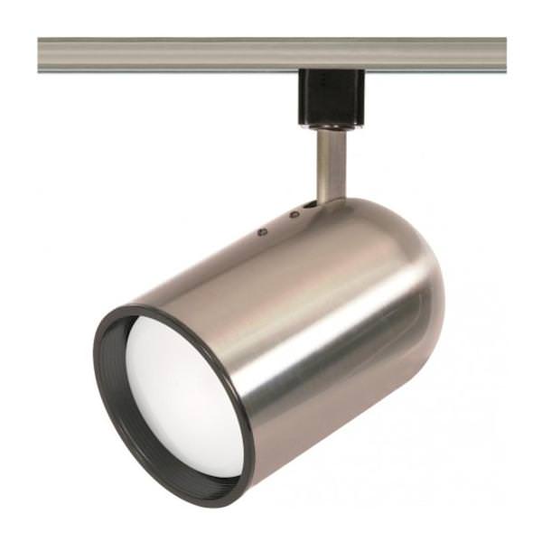 1 Light Brushed Nickel Bullet Cylinder Track Lighting Head