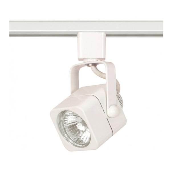 1 Light White Square Track Lighting Head