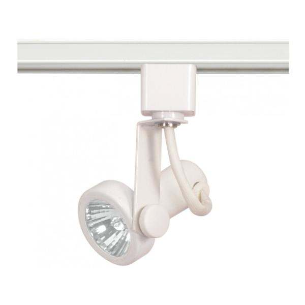 1 Light White Gimbal Ring Track Lighting Head 1 Light White Gimbal Ring Track Lighting Head