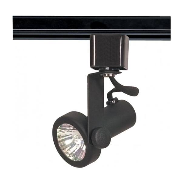 1 Light Black Gimbal Ring Track Lighting Head