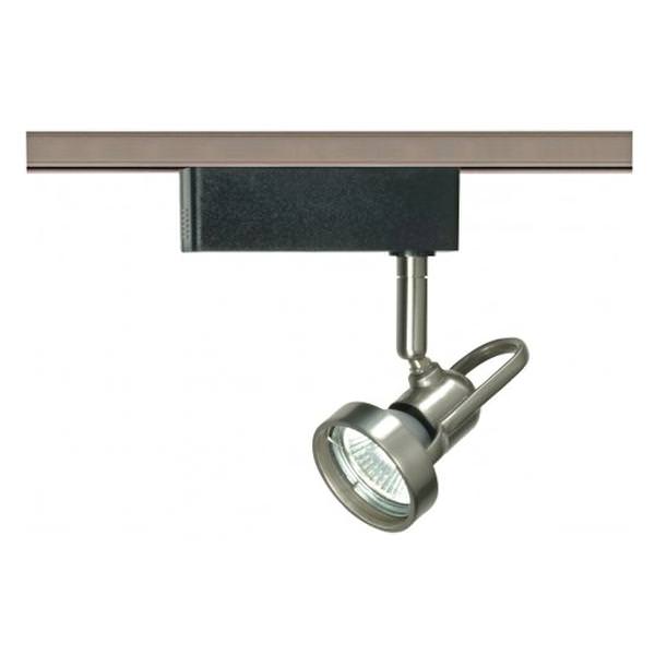 1 Light Brushed Nickel Cast Ring Track Lighting Head