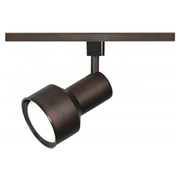 1 Light Russet Bronze Step Cylinder Track Lighting Head