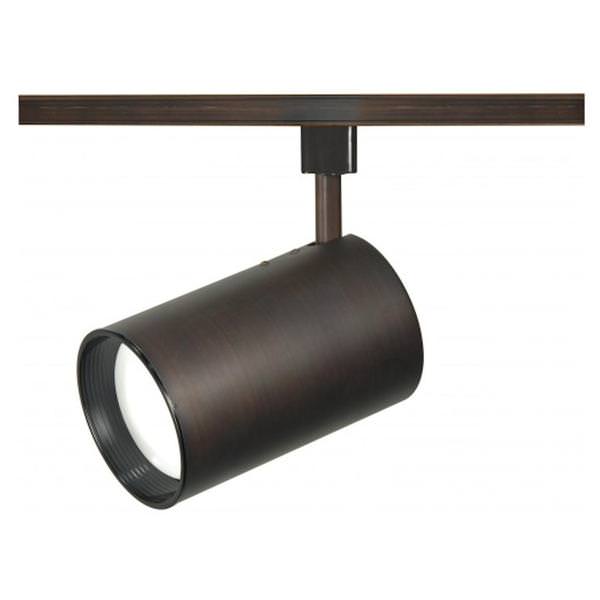 1 Light Russet Bronze Straight Cylinder Track Lighting Head