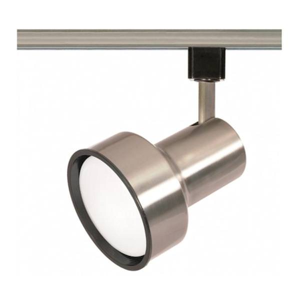 1 Light Brushed Nickel Step Cylinder Track Head