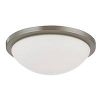 Nuvo Lighting 13" 18 watt 120 volt 3000K Brushed Nickel Frosted Glass Shade LED Ceiling Light Fixture