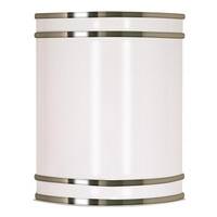 View 1 Light LED White Acrylic Shade Brushed Nickel Accents 3000K Wall Sconce Light Fixture