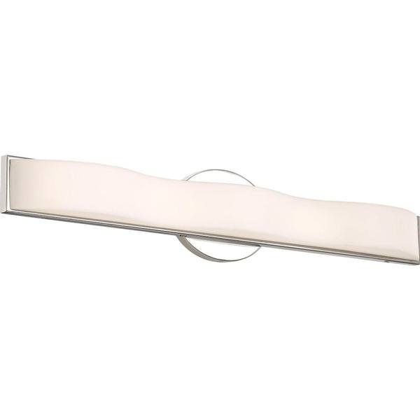 1 Light 26 watt 120 volt 3000K Polished Nickel Dimmable LED Vanity Light