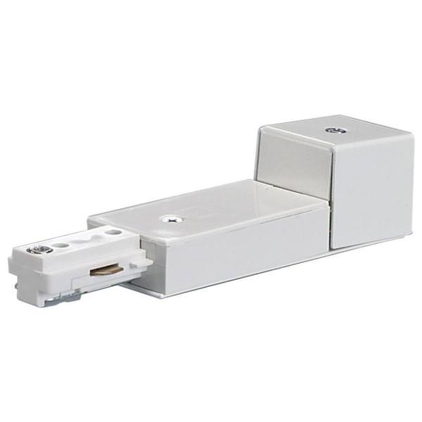 6.5" Conduit Live End Connector for 6' White Track Lighting Track