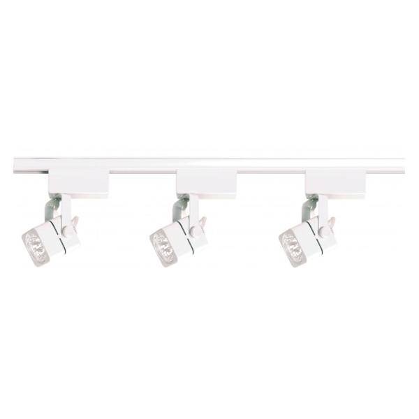 3 Light White Square Track Lighting Kit 3 Light White Square Track Lighting Kit