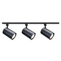 Nuvo Lighting 3 Light Black Straight Cylinder Track Lighting Kit