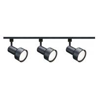 Nuvo Lighting 3 Light Black Step Cylinder Track Lighting Kit