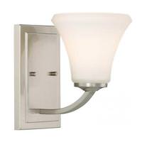 Nuvo Lighting 1 Light Brushed Nickel Frosted Glass Shade Vanity Light Fixture
