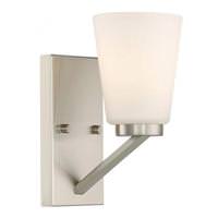 Nuvo Lighting 1 Light Brushed Nickel Frosted Glass Shade Vanity Light Fixture